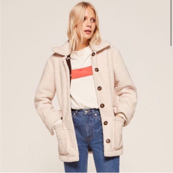 Reformation Jackets & Blazers - Reformation cream Sherpa jacket small